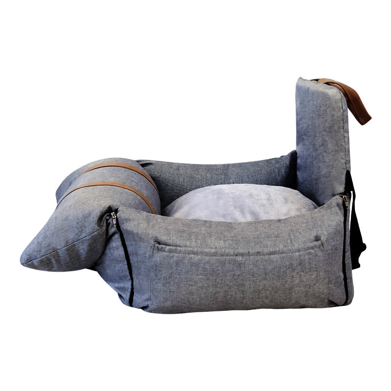 Luxury Portable Car Pet Nest – Removable & Washable Travel Bed