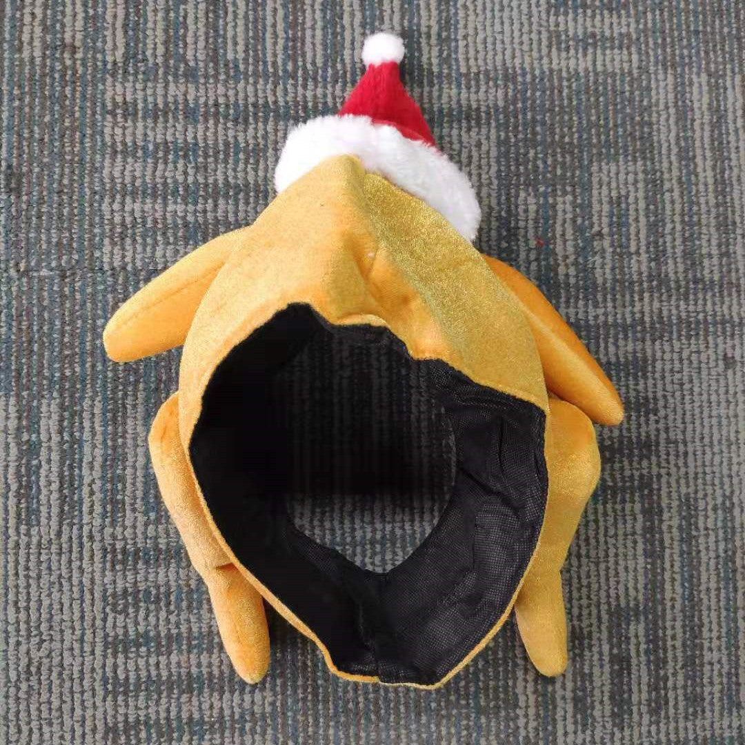 Plush Turkey Hat | Thanksgiving Costume Accessory for Pets & People