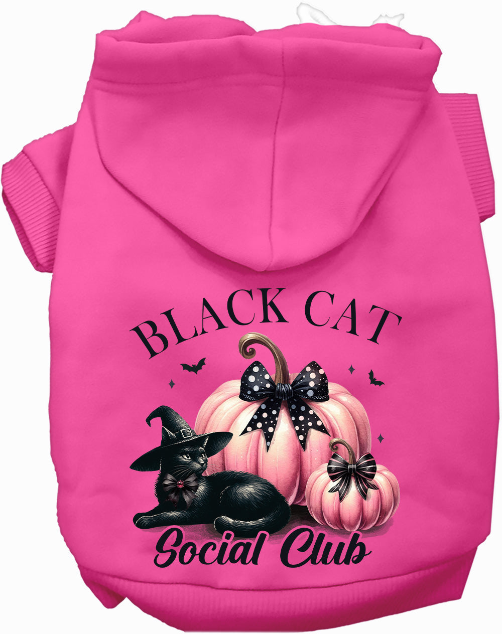 Black Cat Social Club Halloween Pet Hoodie — Dogs & Cats