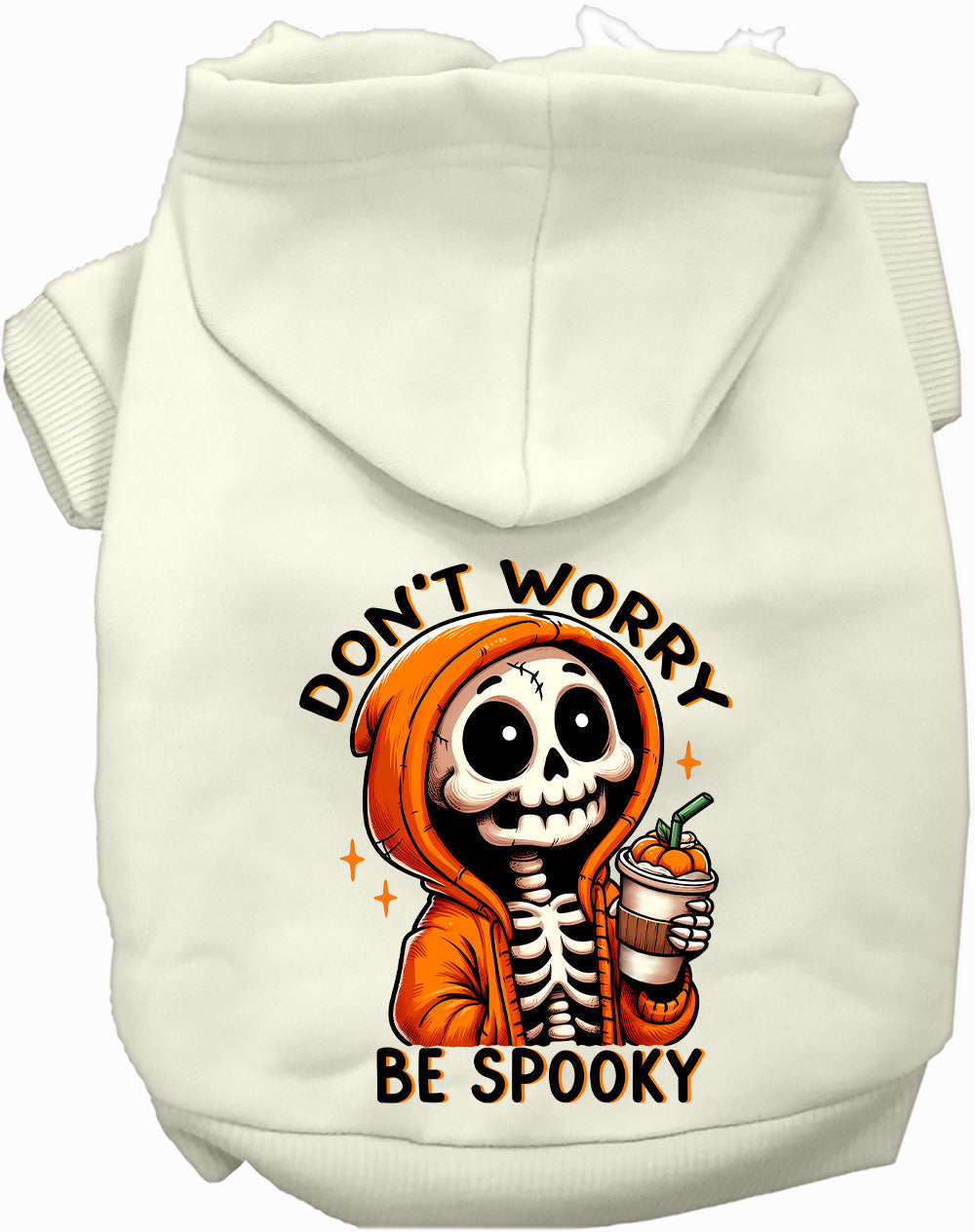 Dog Halloween Hoodie | "Don't Worry Be Spooky" | Pet Costume Hoodie S–XL