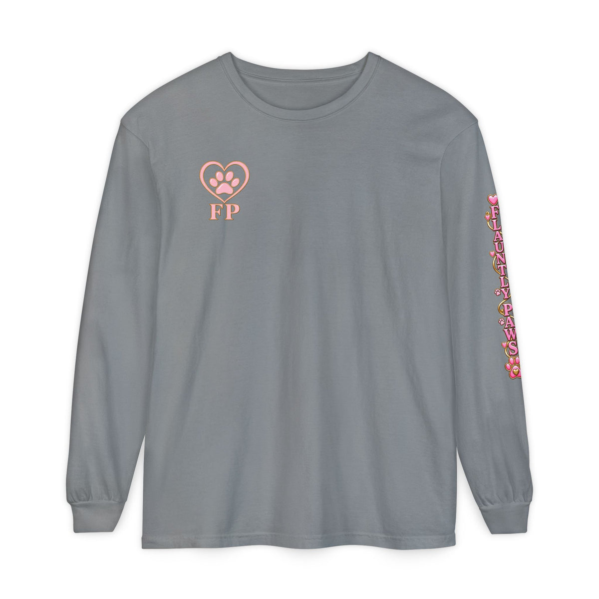 Garment-Dyed Long Sleeve Tee | Flauntly Paws