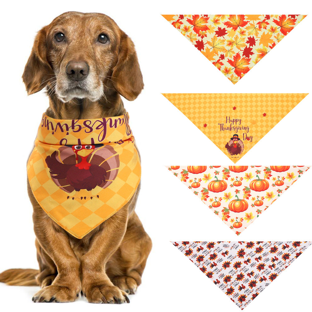 Thanksgiving Pet Bandana | Turkey & Fall Harvest Styles