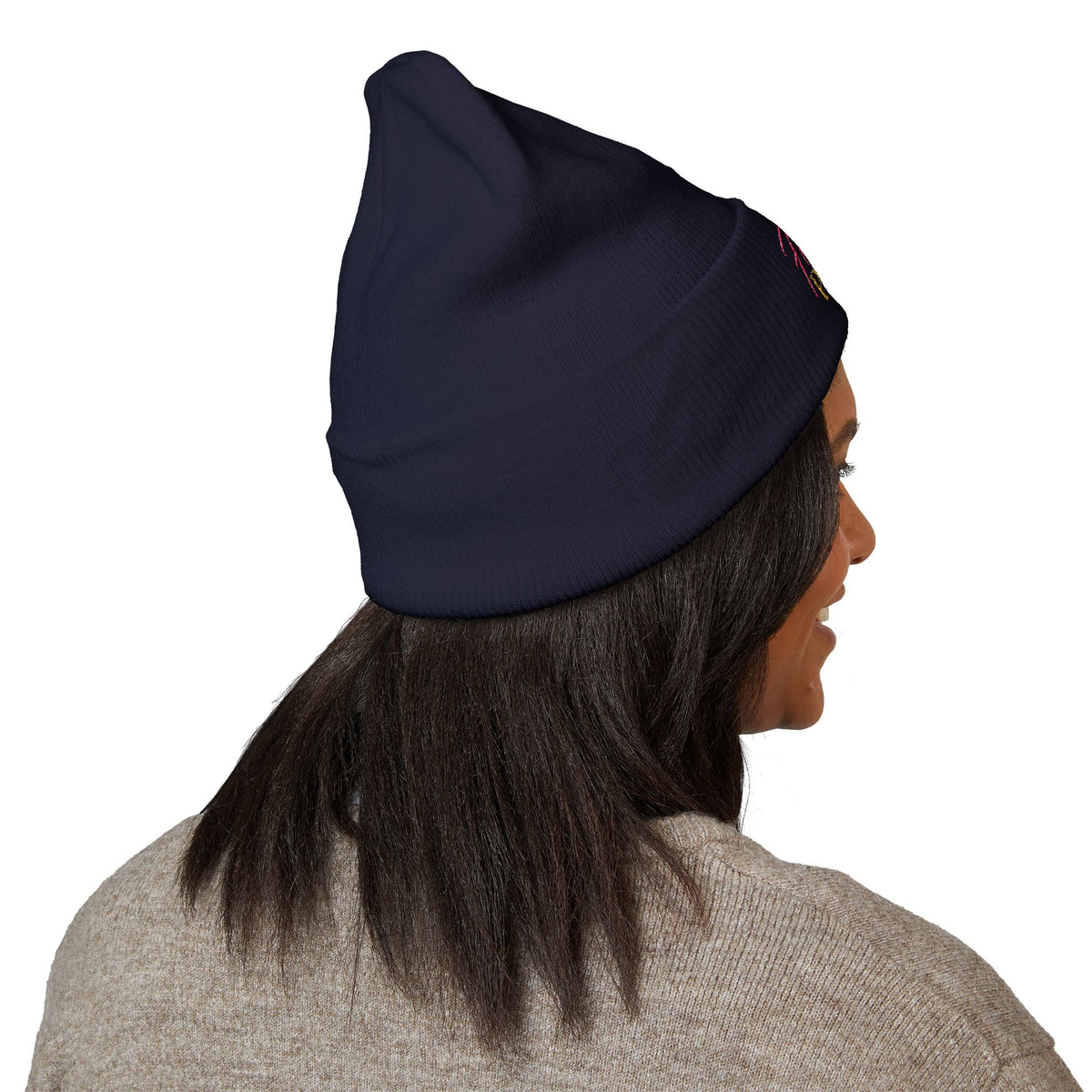 Embroidered Classic Cuffed Beanie | Flauntly Paws
