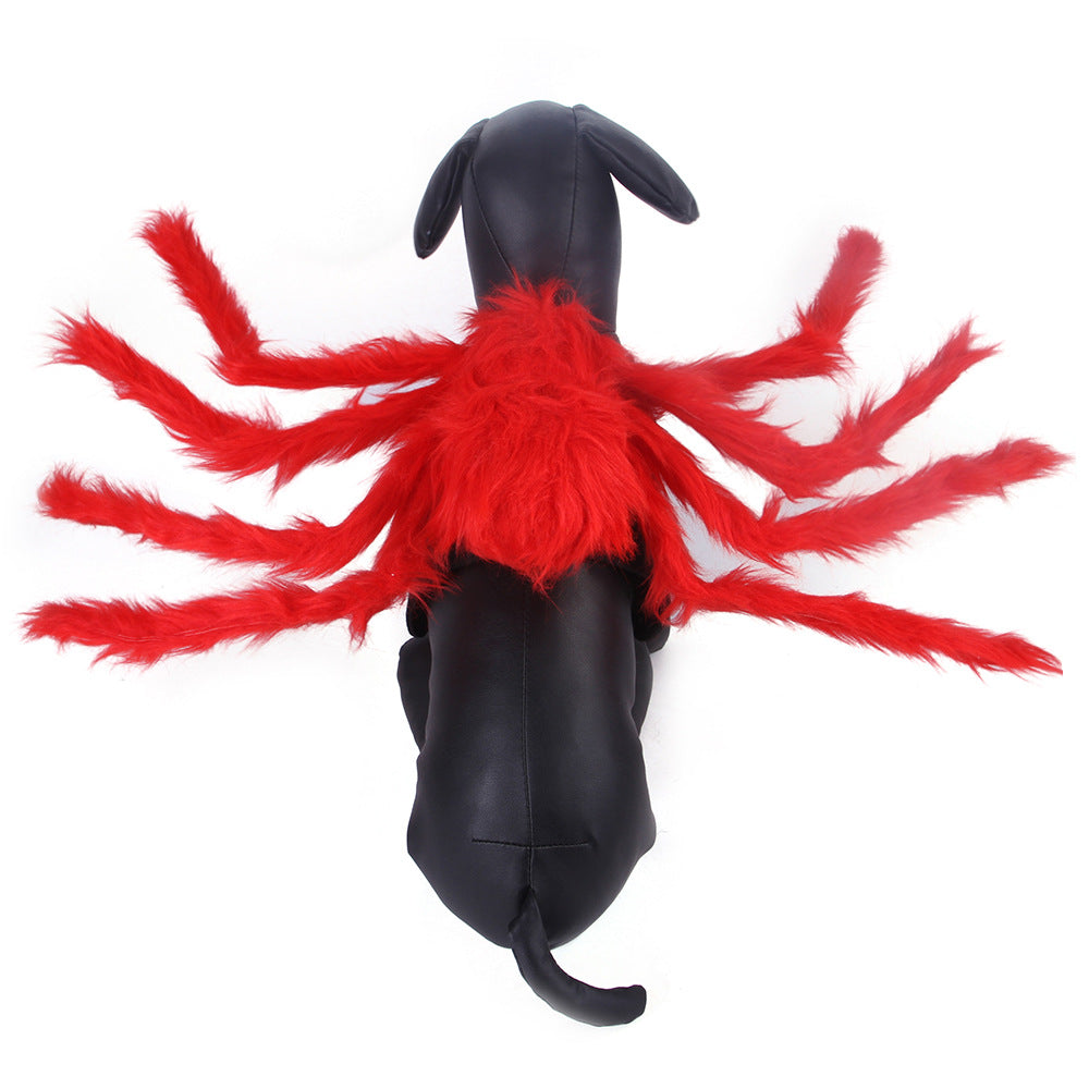 Spider Dog Costume Harness | Cat Halloween Costume | Adjustable Pet Spider Outfit S–XL