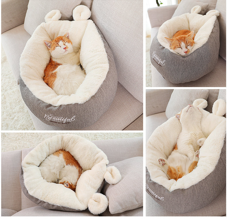 Cozy Dog Sleeping Bag Bed | Warm Soft Puppy Kennel Cushion