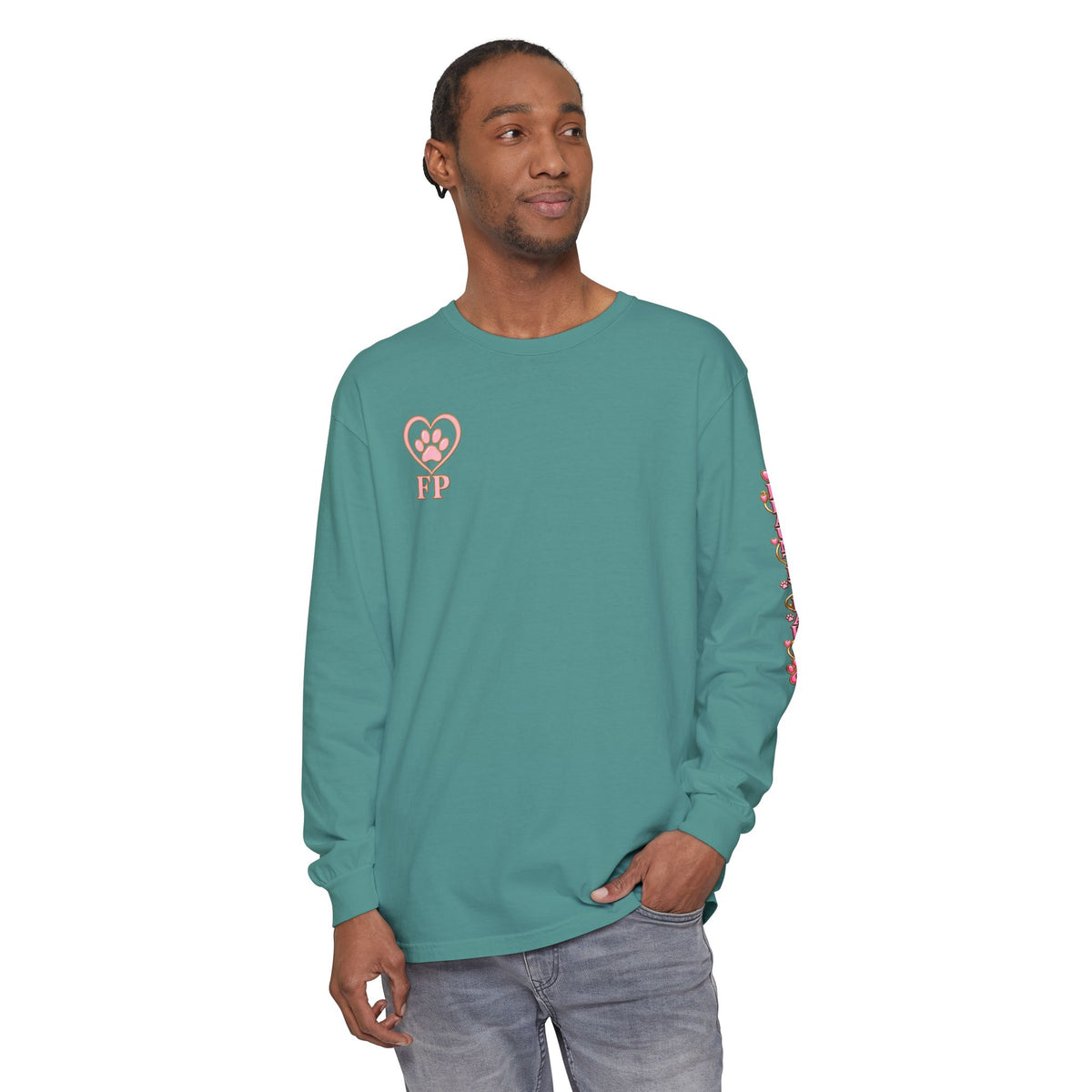 Garment-Dyed Long Sleeve Tee | Flauntly Paws