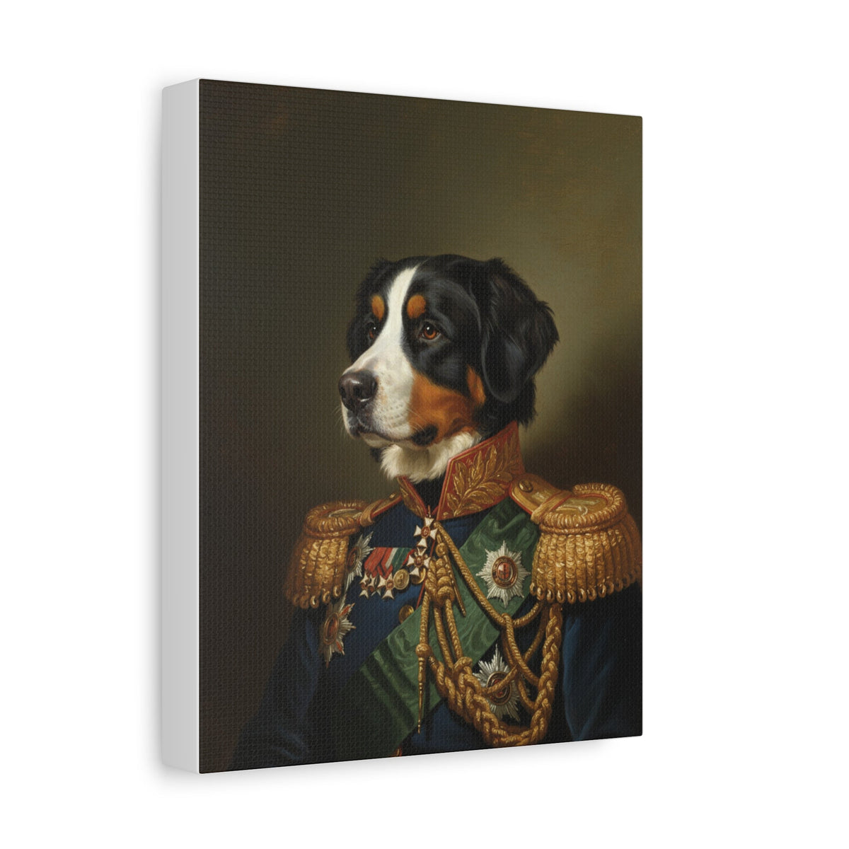 Custom Regal Dog Portrait Canvas Print
