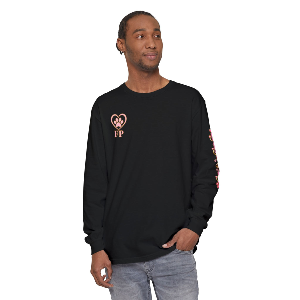 Garment-Dyed Long Sleeve Tee | Flauntly Paws