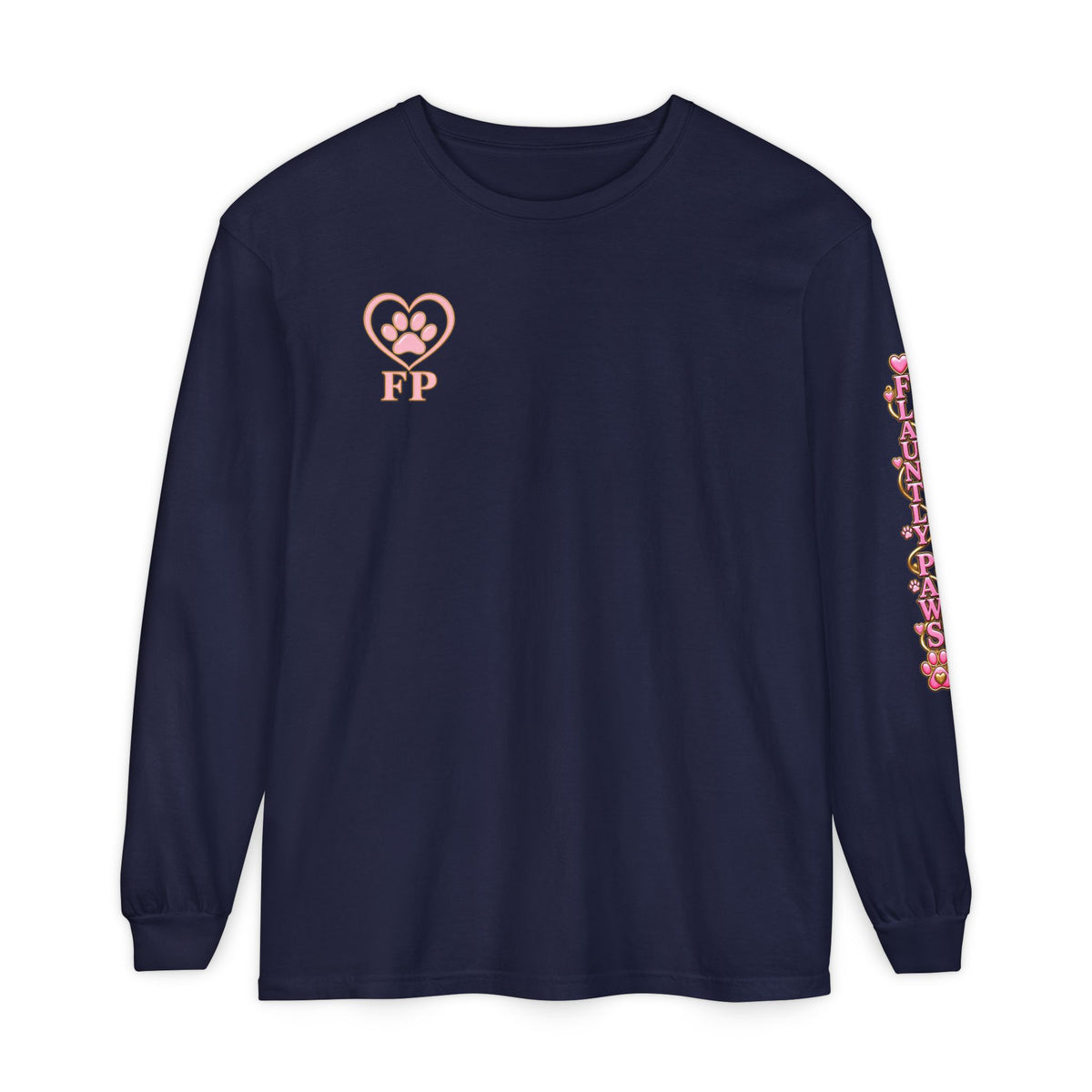 Garment-Dyed Long Sleeve Tee | Flauntly Paws