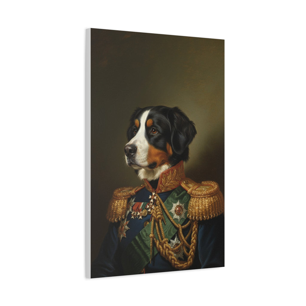 Custom Regal Dog Portrait Canvas Print