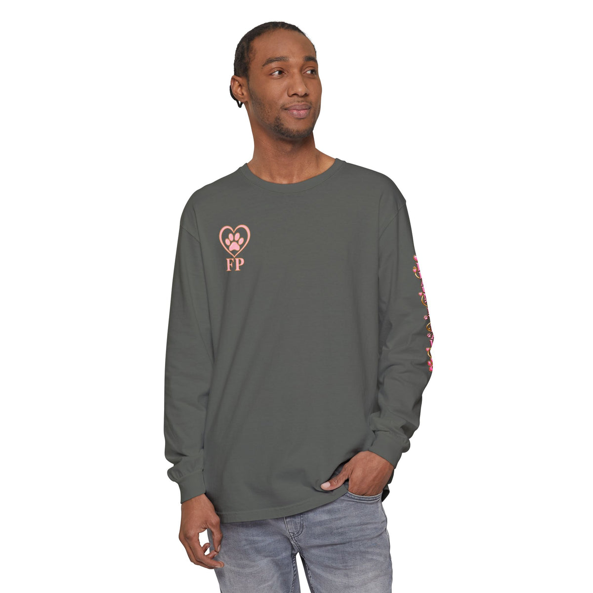 Garment-Dyed Long Sleeve Tee | Flauntly Paws
