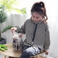 Hooded Parent-Child Striped Pet T-Shirt