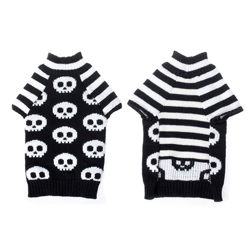 Skull Knit Dog Sweater | Halloween Style