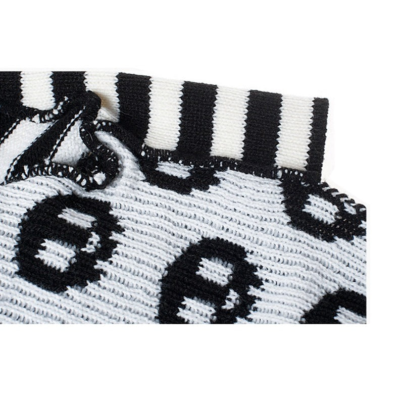 Skull Knit Dog Sweater | Halloween Style