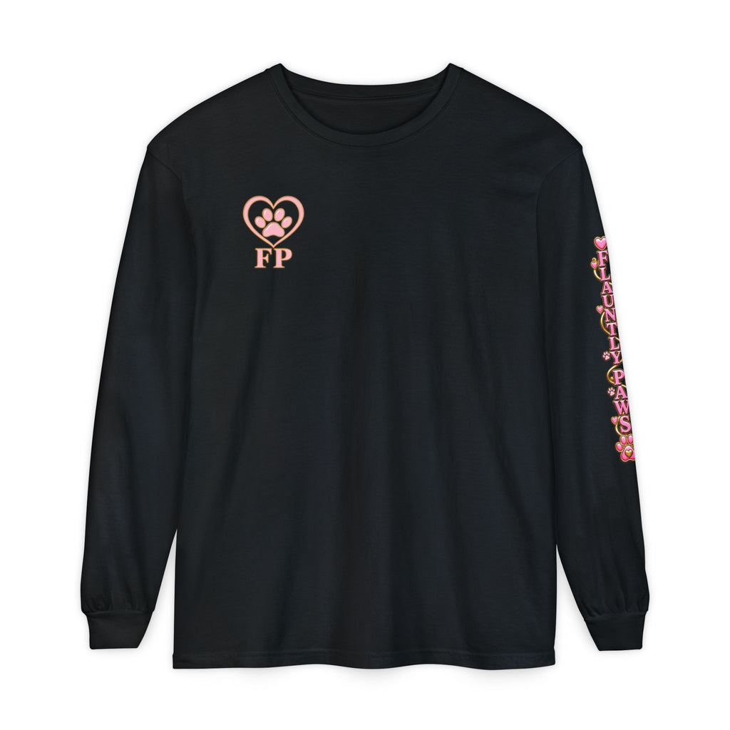 Garment-Dyed Long Sleeve Tee | Flauntly Paws