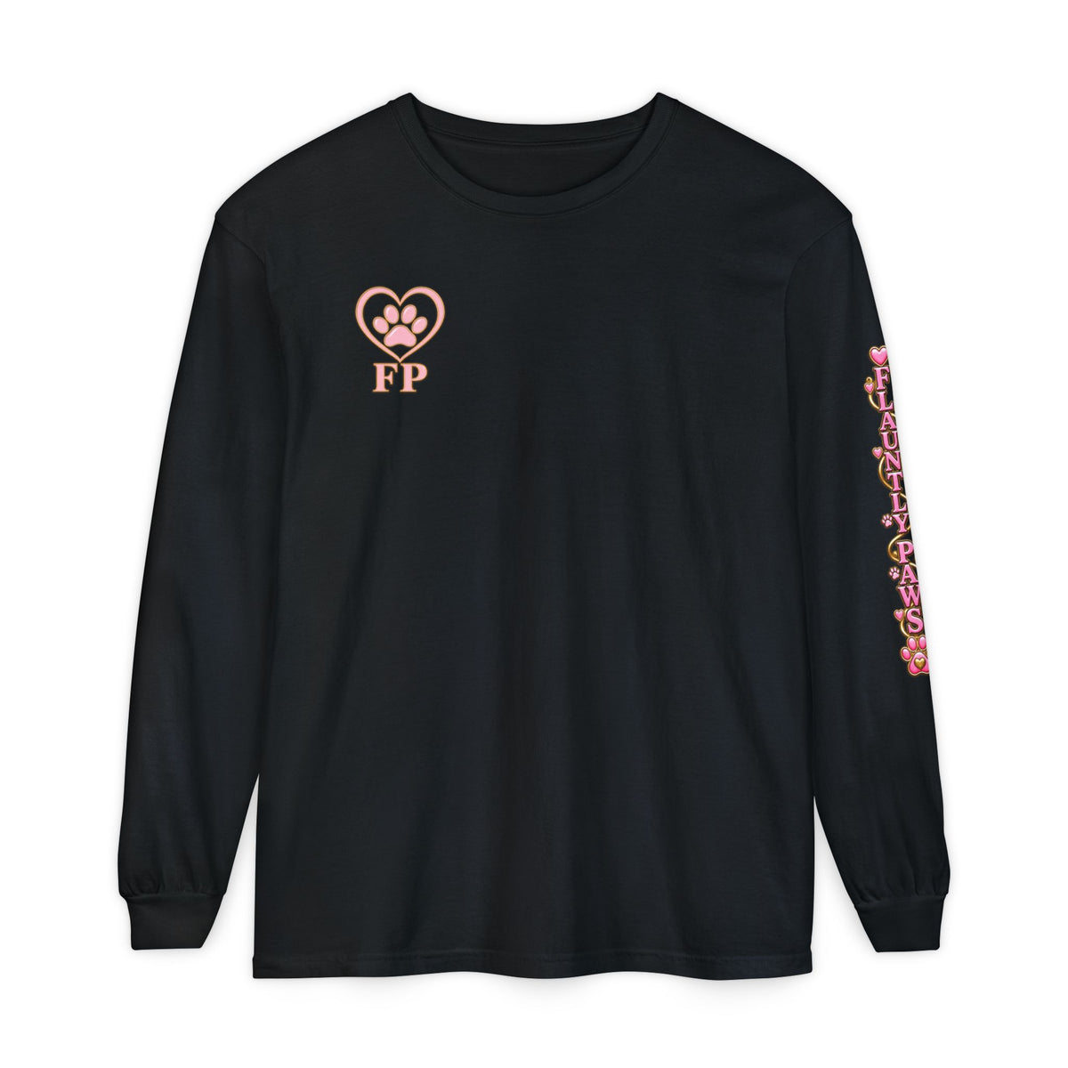 Garment-Dyed Long Sleeve Tee | Flauntly Paws