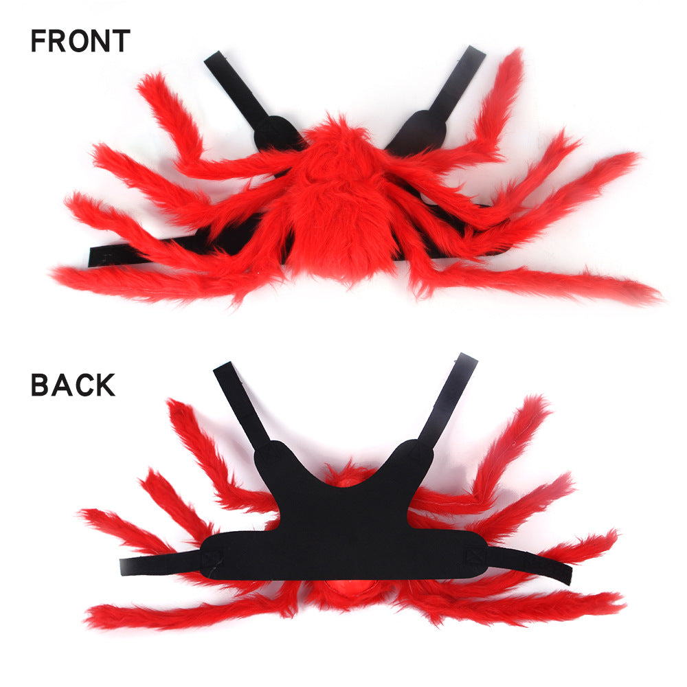 Spider Dog Costume Harness | Cat Halloween Costume | Adjustable Pet Spider Outfit S–XL