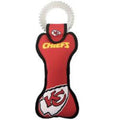 NFL Kansas City Chiefs Dog Dental Tug Toy — Squeaky Chew & Tug with Oral Care