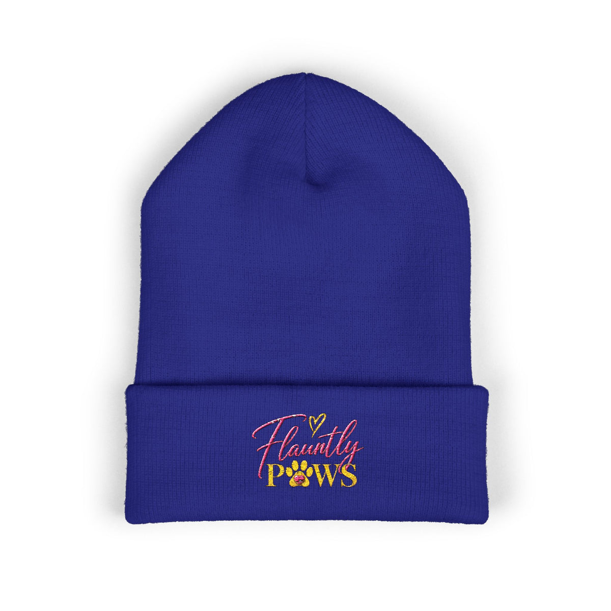 Embroidered Classic Cuffed Beanie | Flauntly Paws