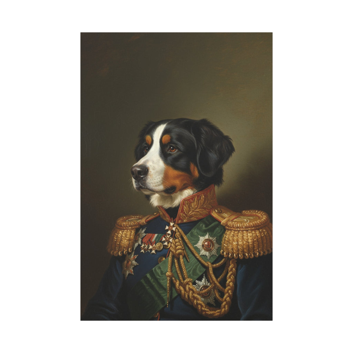 Custom Regal Dog Portrait Canvas Print
