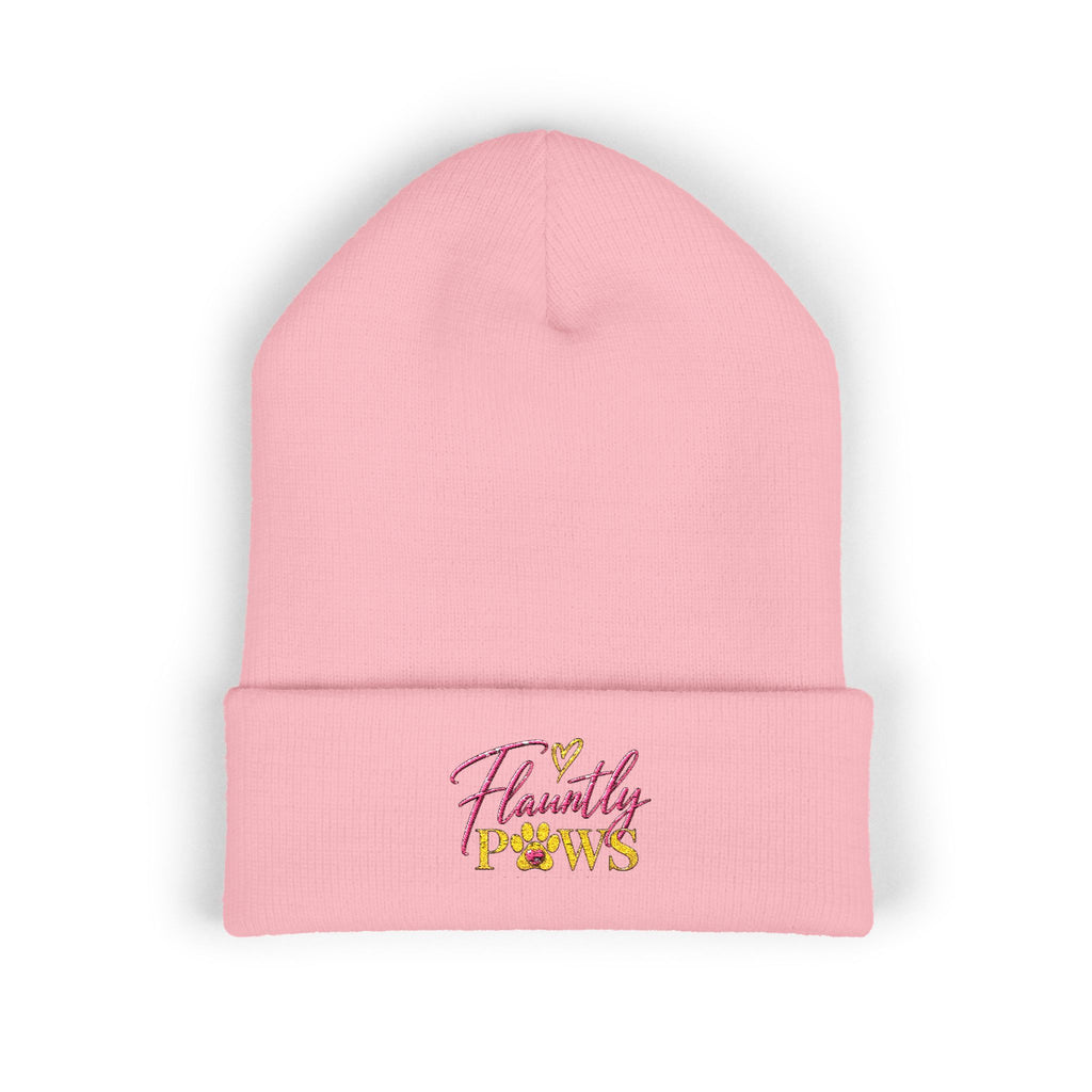 Embroidered Classic Cuffed Beanie | Flauntly Paws