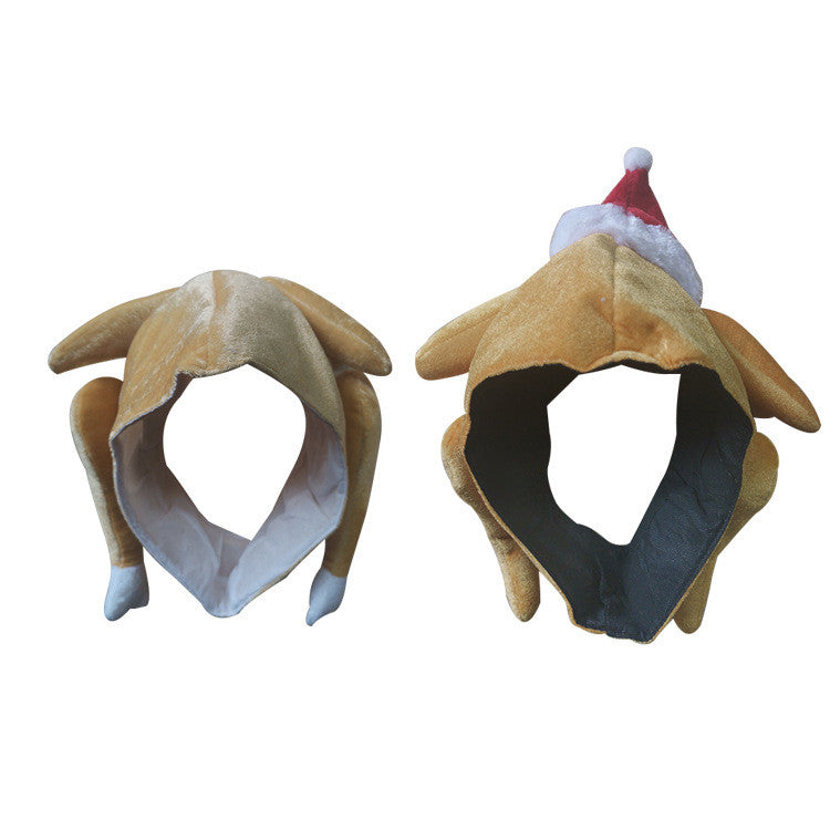 Plush Turkey Hat | Thanksgiving Costume Accessory for Pets & People