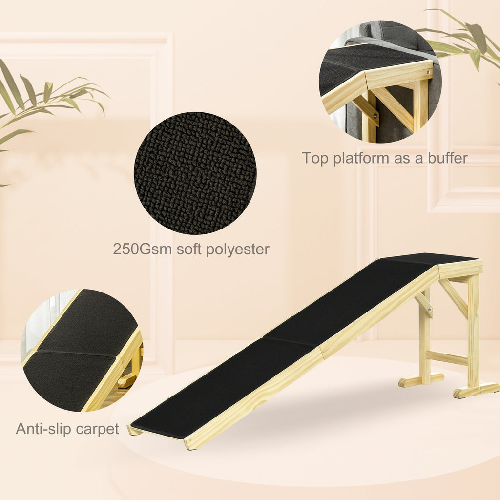 The Flauntly Paws Pine Ramp — Elegant Bed & Sofa Access Ramp for Dogs