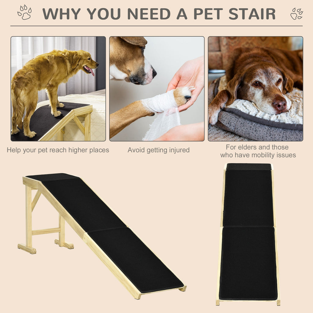 The Flauntly Paws Pine Ramp — Elegant Bed & Sofa Access Ramp for Dogs