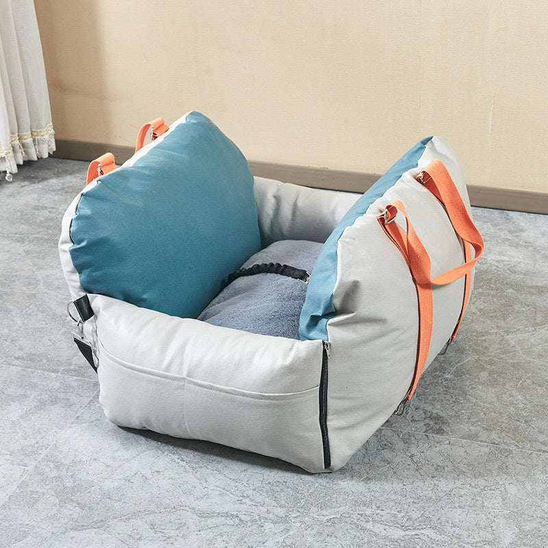 Waterproof Faux Leather Pet Handbag & Travel Safety Seat | 63x48x45cm