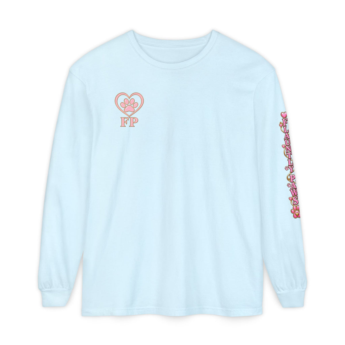 Garment-Dyed Long Sleeve Tee | Flauntly Paws