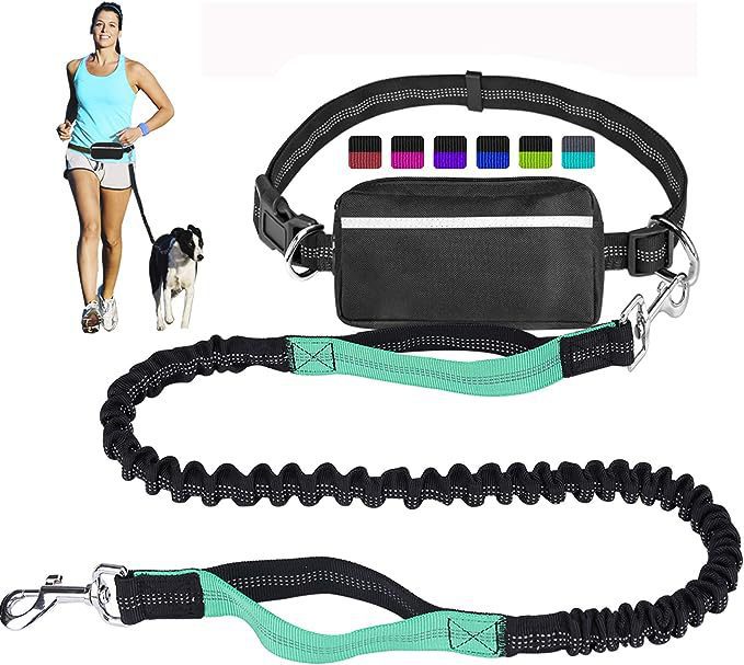 Reflective Running Leash Set with Waist Bag