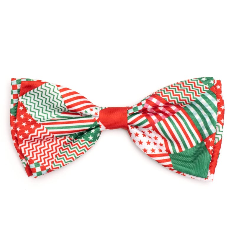Americana Christmas Plaid Pet Bow Tie