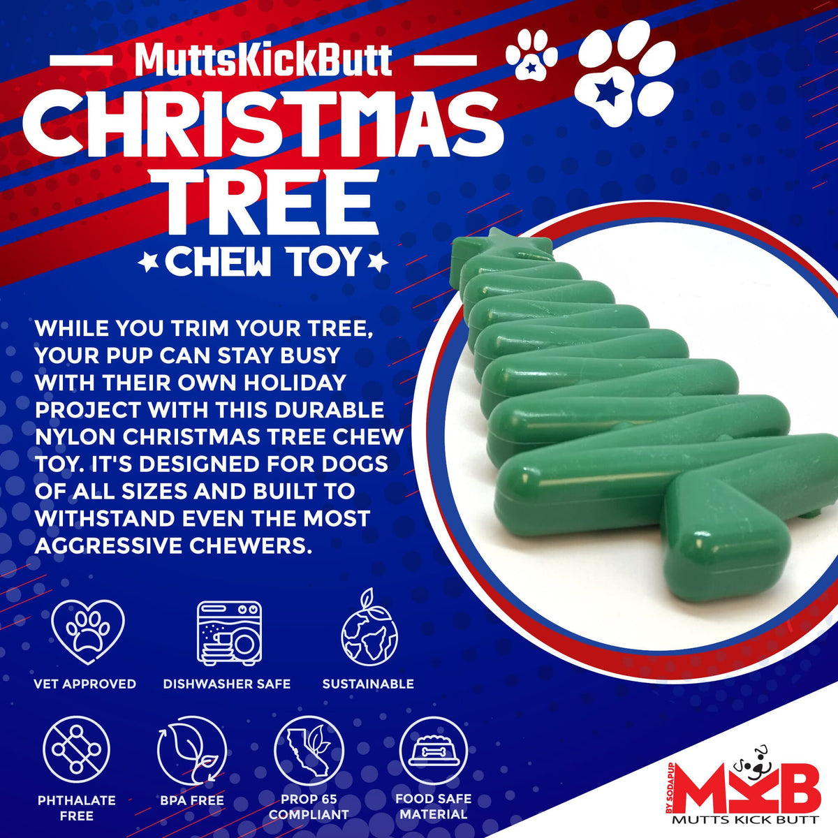 Christmas Tree Nylon Chew Toy