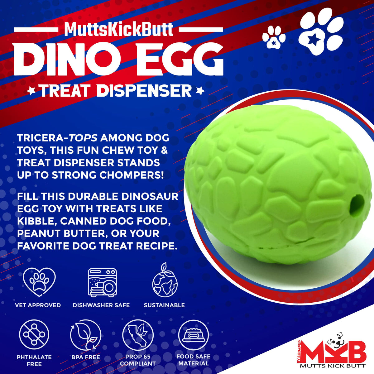 The Dino Egg Treat Dispenser