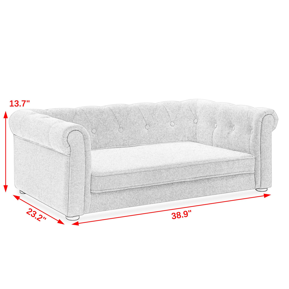 Elevated Pet Sofa Bed | Luxury Dog Couch for Medium & Large Dogs