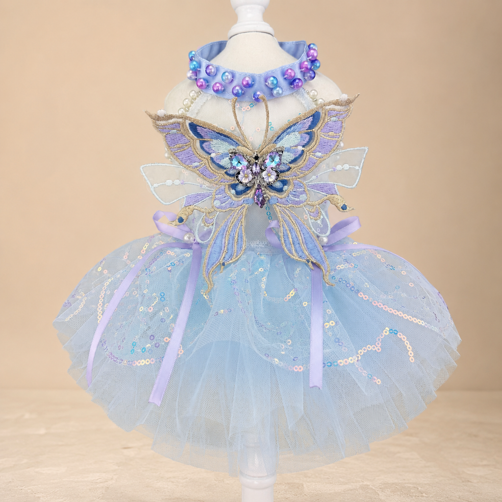Flauntly Paws Butterfly Tulle Dress for Dogs & Cats
