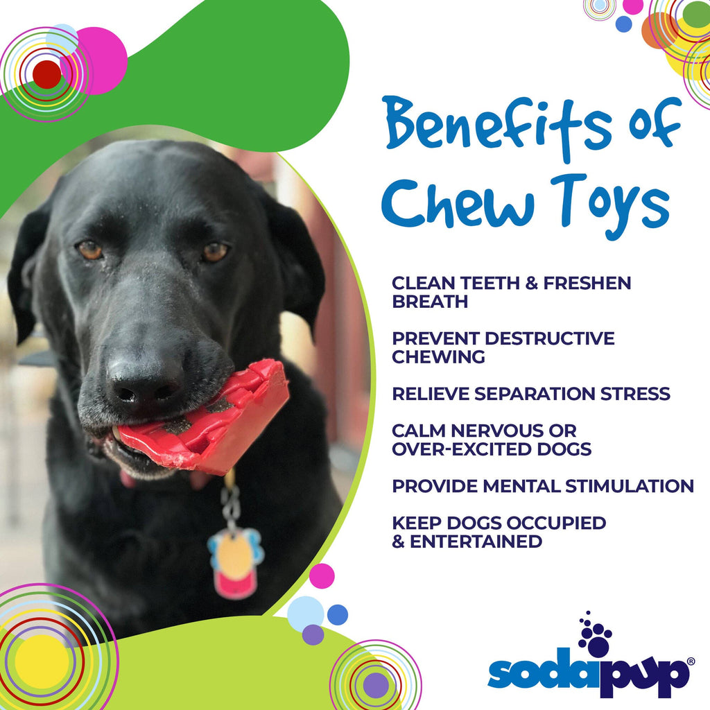 SodaPup Cherry Pie Nylon Dog Chew Toy — USA Made for Aggressive Chewers