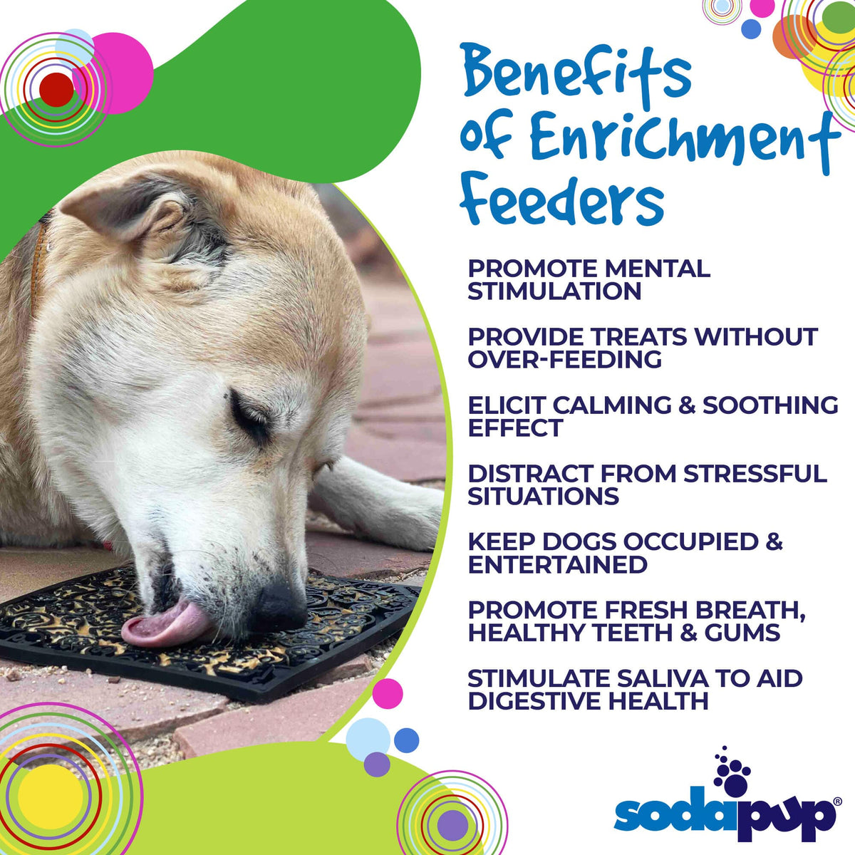 SodaPup Zombie eMat — Halloween Enrichment Lick Mat for Dogs & Cats