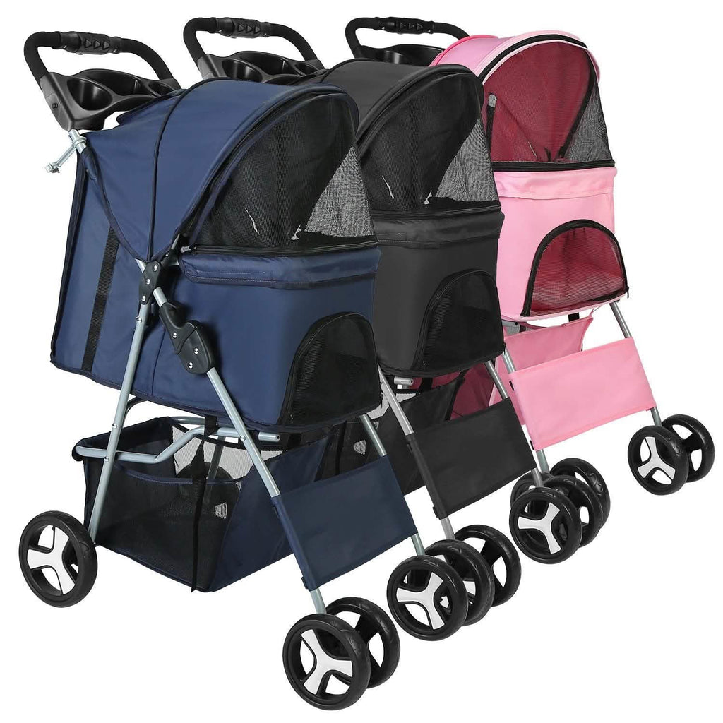 Flauntly Paws 4-Wheel Foldable Pet Stroller