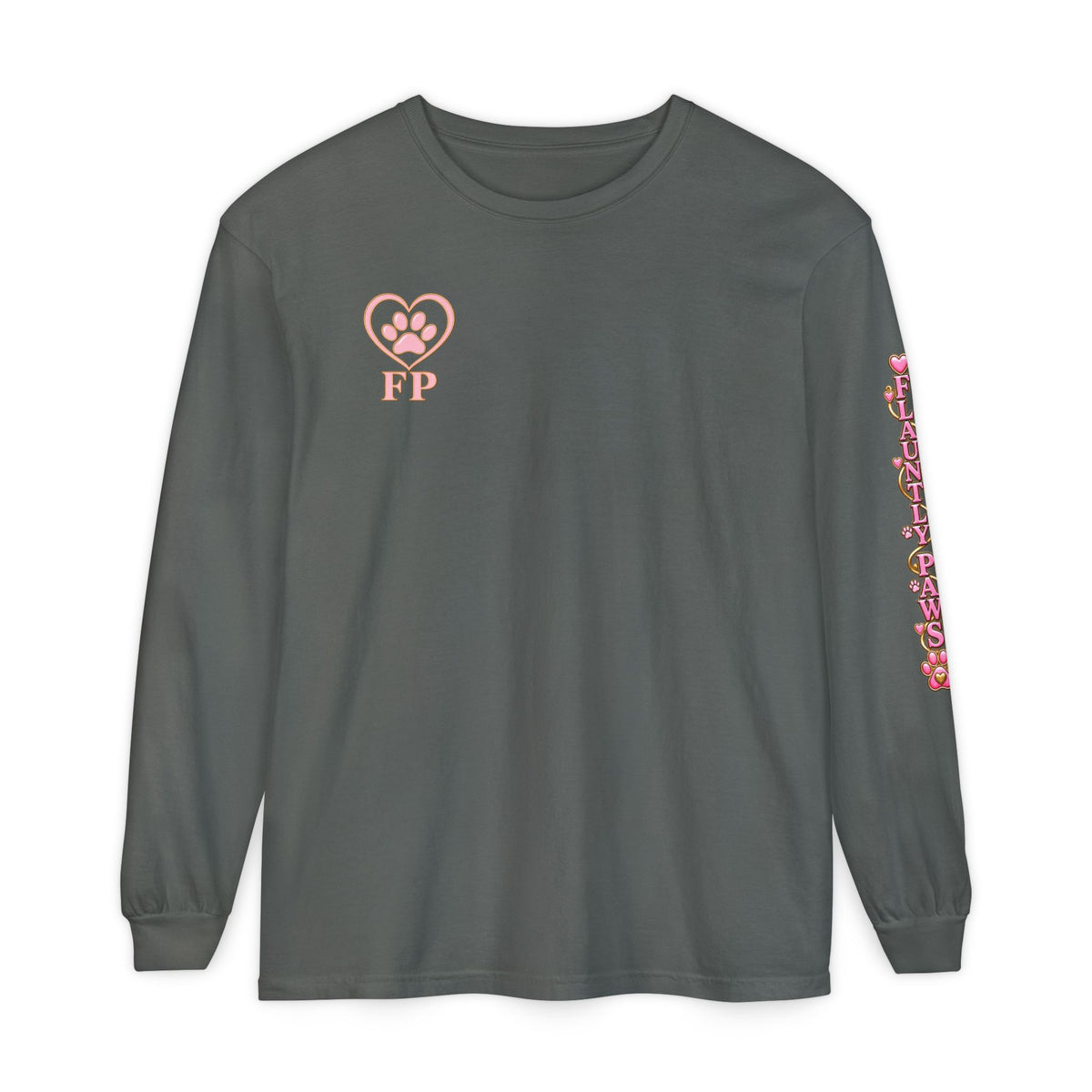 Garment-Dyed Long Sleeve Tee | Flauntly Paws