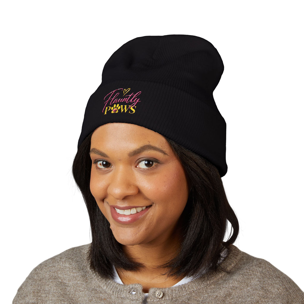 Embroidered Classic Cuffed Beanie | Flauntly Paws
