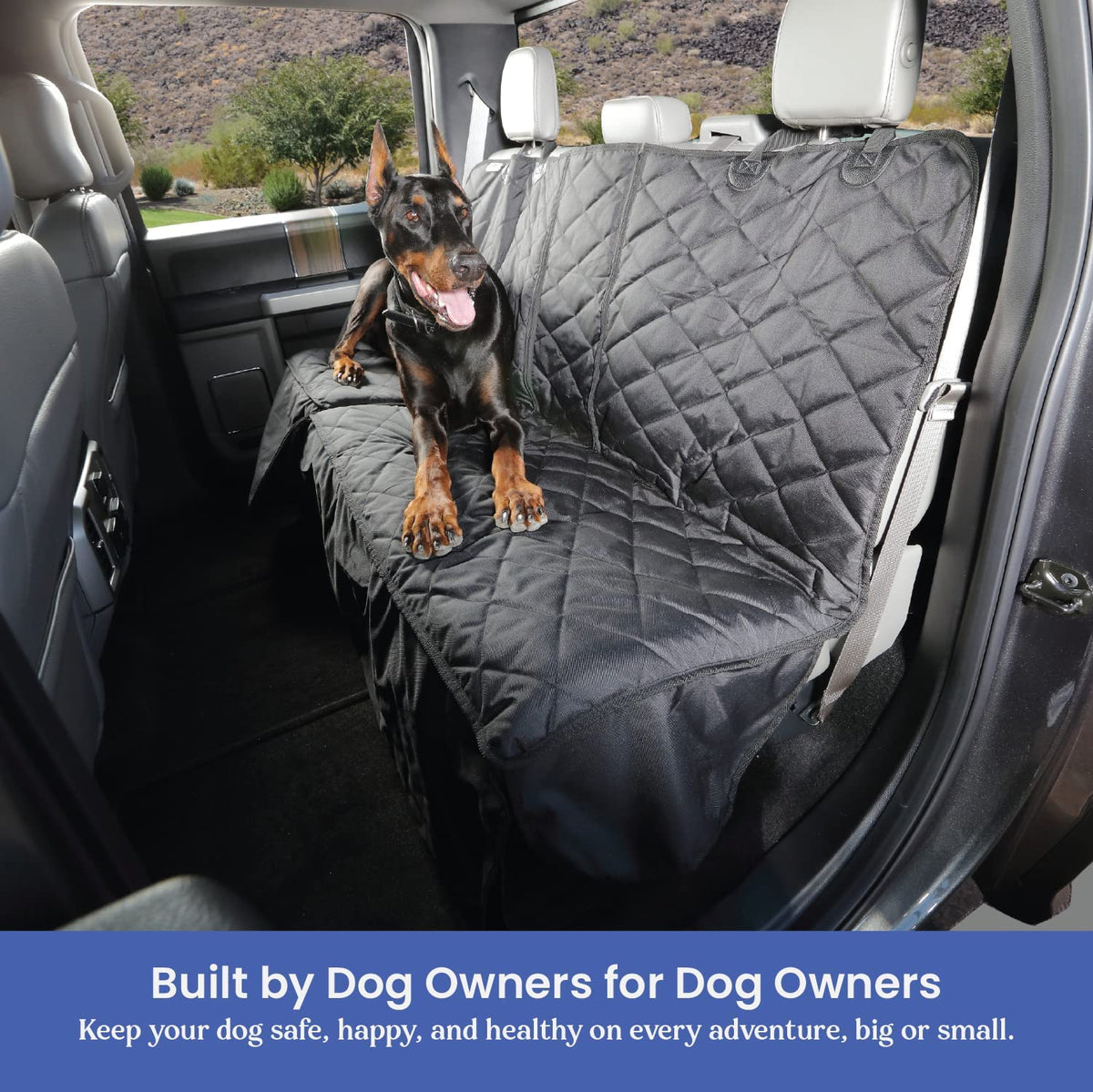 Luxury Crew Cab Truck Dog Hammock Cover – Fold-Up Seat Access