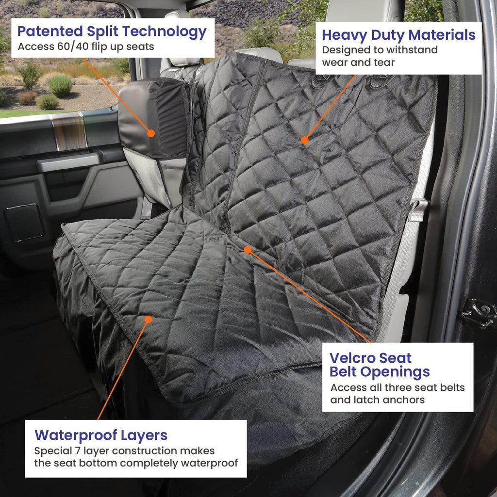 Luxury Crew Cab Truck Dog Hammock Cover – Fold-Up Seat Access