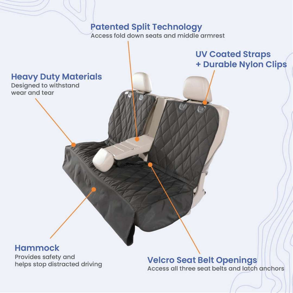 Luxury Crew Cab Truck Dog Hammock Cover – Fold-Up Seat Access
