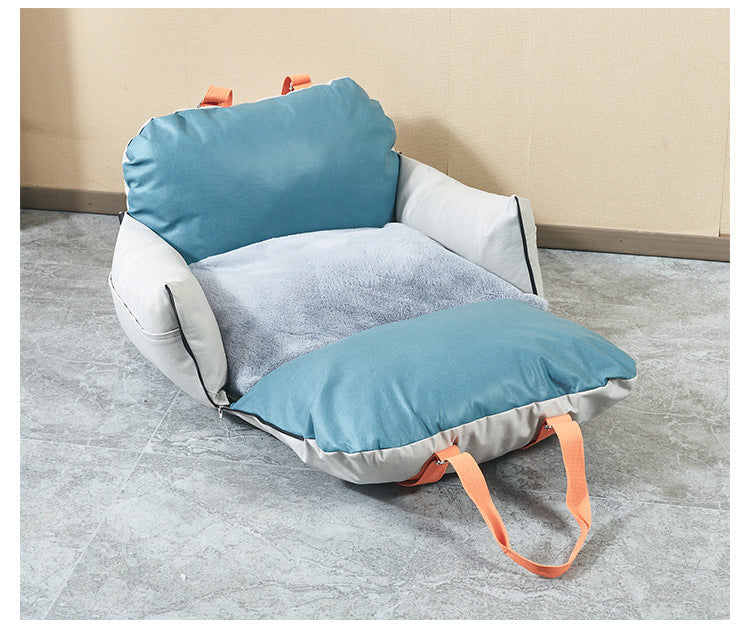 Waterproof Faux Leather Pet Handbag & Travel Safety Seat | 63x48x45cm