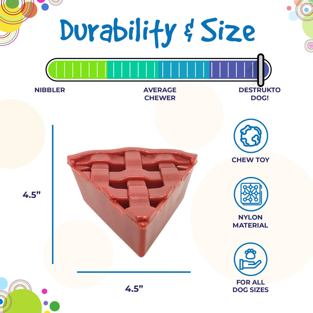 SodaPup Cherry Pie Nylon Dog Chew Toy — USA Made for Aggressive Chewers