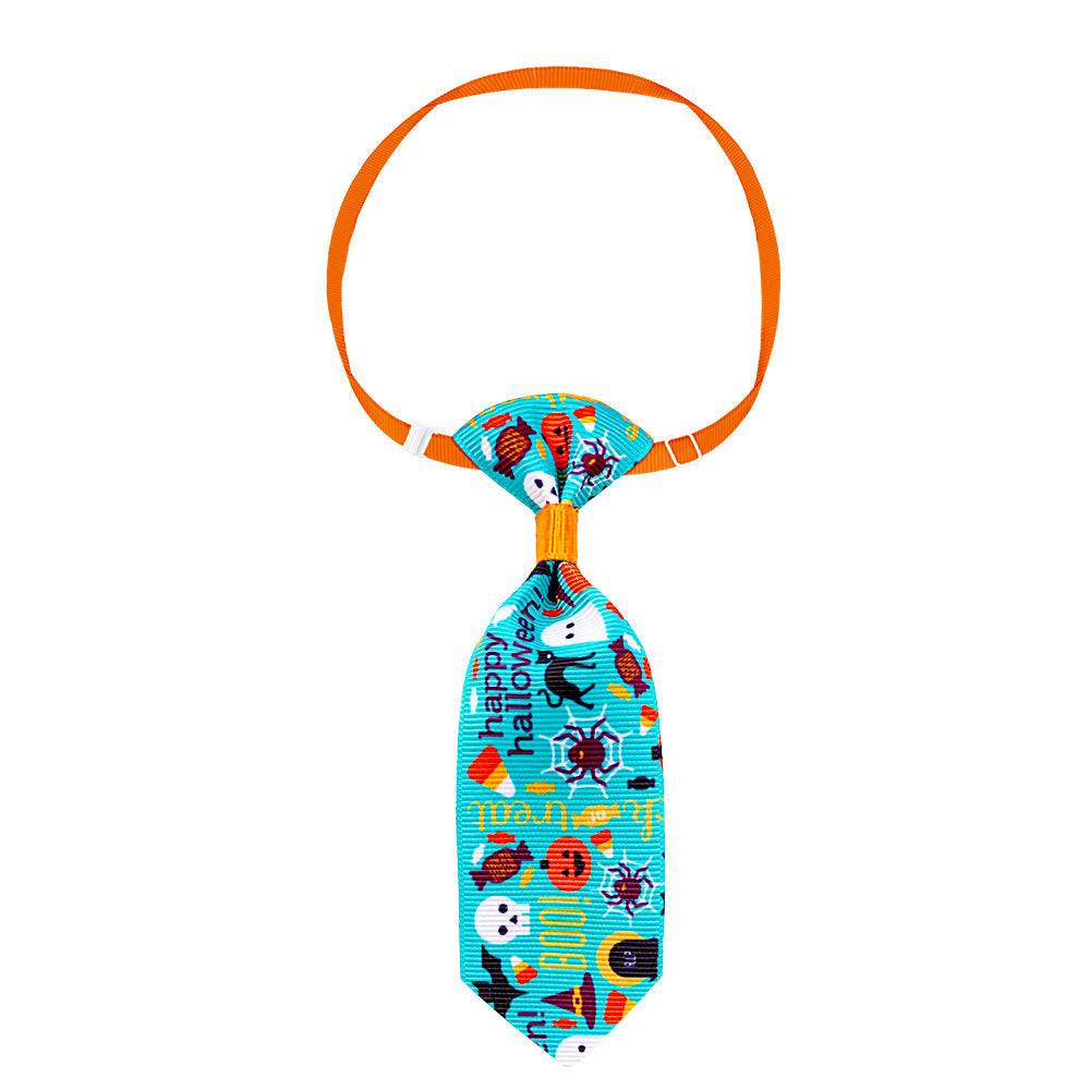 Halloween Adjustable Pet Necktie — 10 Spooky Designs