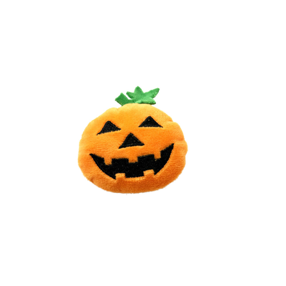 Halloween Pumpkin Cat Toy | Spooky Plush Toy for Cats | Interactive Halloween Pet Toy