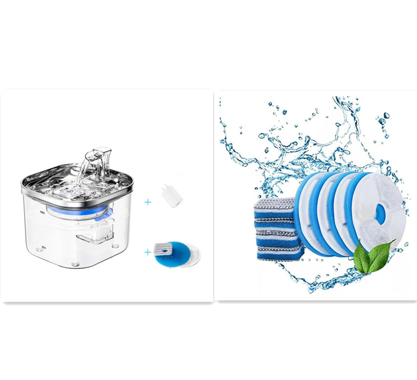 Stainless Steel Pet Water Fountain | Auto-Circulating | Dogs & Cats