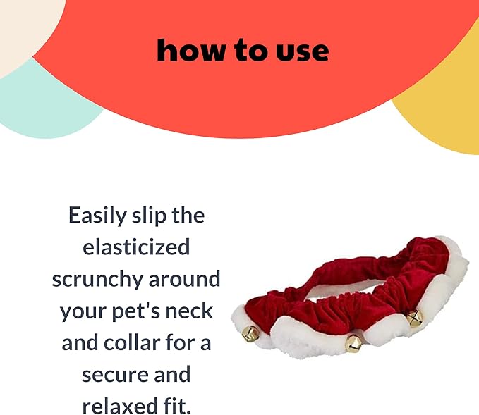 Santa Ruff Pet Scrunchy | Medium